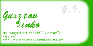 gusztav vinko business card